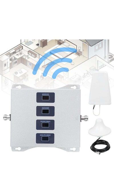 fulina 2600MHz Cell Phone Signal Amplifier, With 4‑Band, LCD display, smart chips, Rapeater, for home