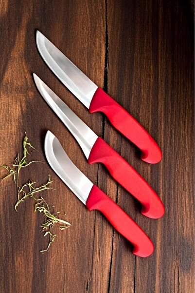 ONYS Bıçak Seti - 3lü - Bıçak Seti Et Sebze Yüzme Sıyırma Bıçak Mutfak Bıçağı...