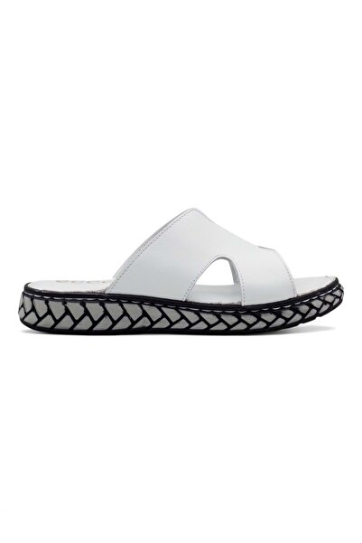 Shoes Mr White Orthopedic V Model Khaki Leather Women's Slippers