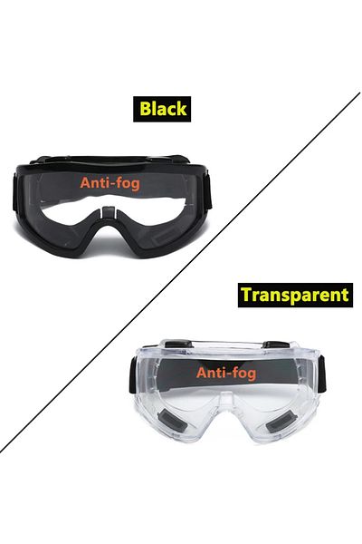 Choice Clear And Black Fog-proof Safety Goggles Anti Splash Dust-proof Work Lab Eyewear Eye Protection Rese