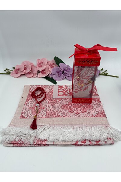 Uğurlu Hac uzun asetat seccade tesbih set