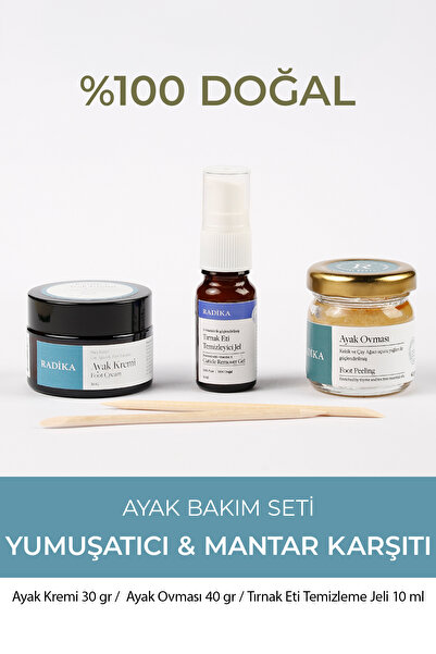 Radika Aromaterapi Ayak Bakım Seti / Ayak Kremi / Tırnak Eti Temizleyici / Ay...