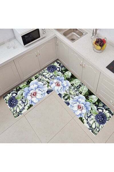 HALAMODO Printed Anti-Slip Rectangle Floor Mat Multicolour 50x80cm