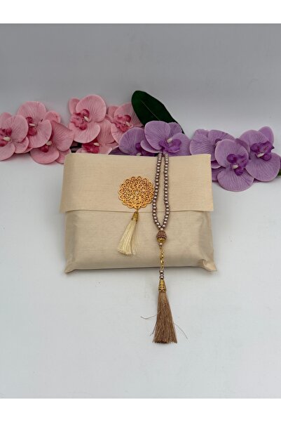 Uğurlu Hac квадратна чантичка от шантук, молитвен килим, комплект перлен броеник