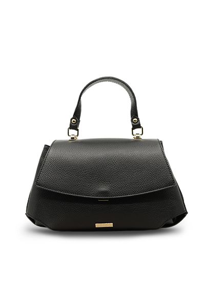BESSO Raffinatezza Pura Black genuine leather handbag