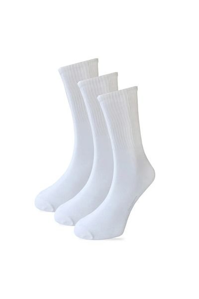 Emsay Store 3 Pairs White Cotton Tennis Socks Socket Size - Unisex Original Tomy Brand