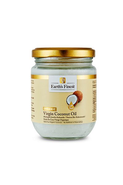 Earth s Finest Earth's Finest Organic Extra Virgin Coconut Oil - 200ml | Cold-Pressed, Fresh Flavored & Unrefined |