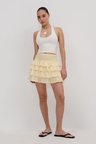 Addax Frilly Mini Skirt E17027-L1
