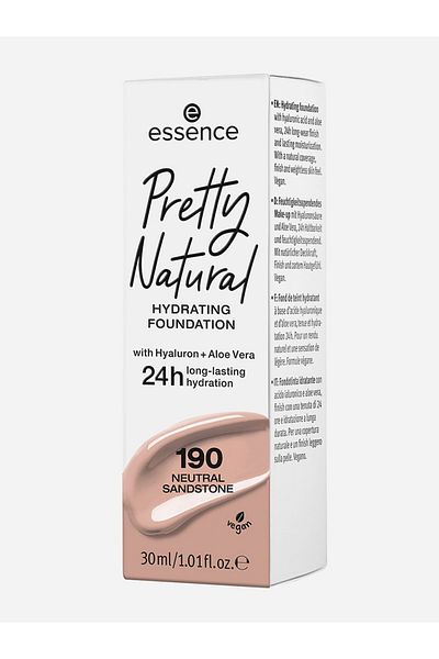 Essence Pretty Natural Hydrating Foundation 190 Neutral Sandstone, 30ml