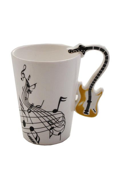 Tekbir 200 ml Porcelain Mug with Guitar Figure - JZ18S025