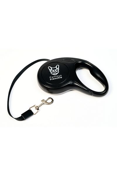 Famous Frenchie Retractable leash, Famous Frenchie, black