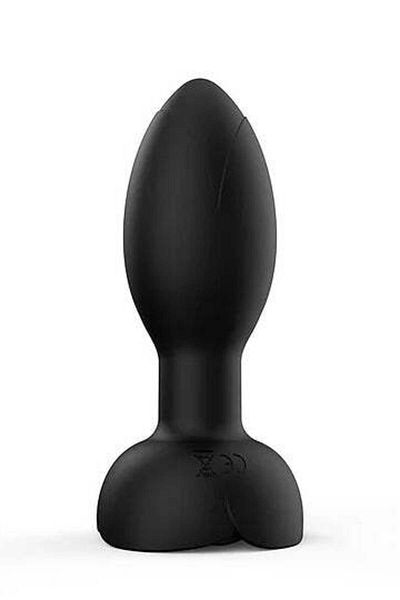 WildFashion Vibrator anal, model trandafir, cu incarcare USB si telecomanda wireless,, Negru TOY328-1