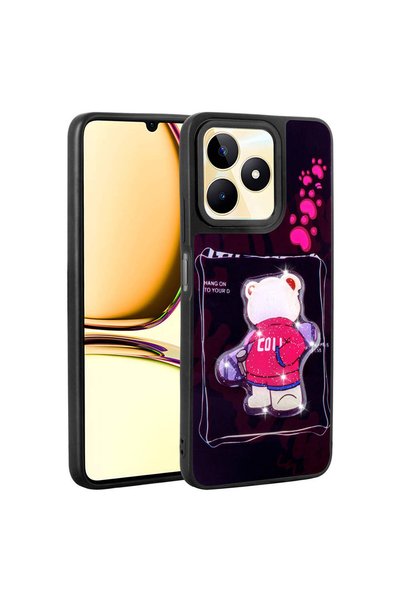 System Com Realme C53 Case Sys Amas Silicone Cover with Shining Embossed Icon...