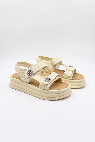 KRISTE BELL Imported Women's Stone Sequin Sandals Kb0100 White