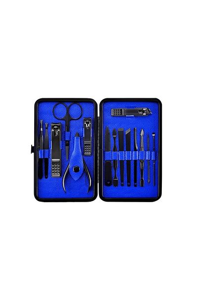 OEM Manicure and pedicure set, 15 pieces Blue