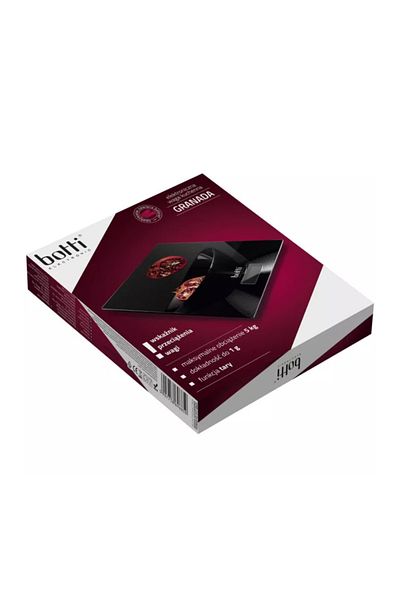 BOTTİ Botti Granada Kitchen Scale, glass, black, 20 x 18 cm, 5 kg