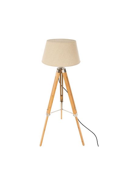 Atmosphera Créateur D'intérieur Lampă de podea Runo, lemn și material textil, crem, 65 x 59 x 145 cm