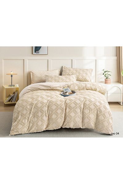 Casa New Concept Summer Bed Linen, 4 Pieces, Fitted Sheet, Microfiber Material