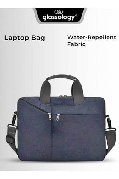 Glassology Laptop Bag, 15.6 Inch Laptop Case, Durable and Water-Repellent Fabric, Lightweight Shockp