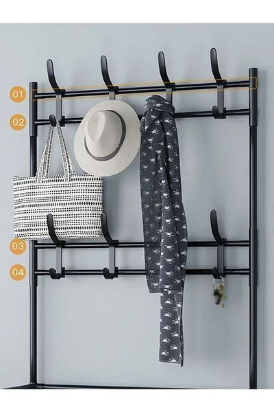 Generic 5-Tier Shoe and Clothes Rack for Rooms and Entrances 2 in 1