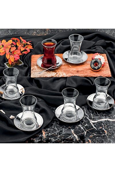 ÖZLİFE طقم شاي سيلف 12 قطعة ساد