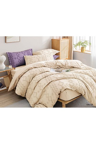 Casa New Concept Summer Bed Linen, 4 Pieces, Fitted Sheet, Microfiber Material