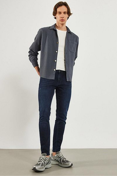 VENA Pantaloni skinny pentru bărbați Teos Blue Black - 11447BB-508