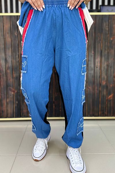 GÖKSEL Thin Jeans Detail Pants Super Battal Large Size