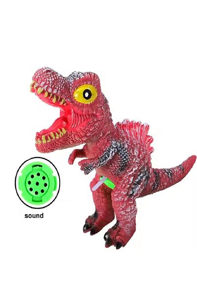 rexa Red Dinosaur Toy with Black Markings – Realistic Prehistoric Figure for Kids