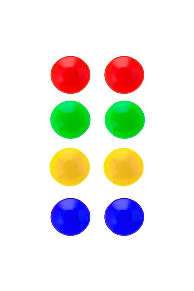Springos Set of 8 colored magnets for magnetic board, Springos, diameter 20 mm, Multicolor
