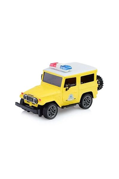 rexa Remote Control Car – Yellow, Battery Operated with Lights, for Kids 3+
