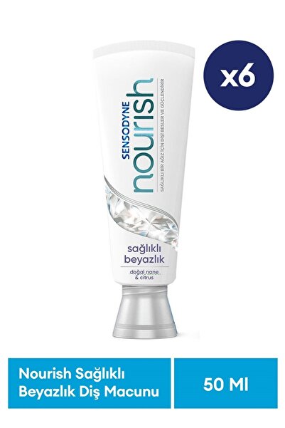 Sensodyne Nourish Sağlıklı Beyazlık Nane 50 ml X6 Adet