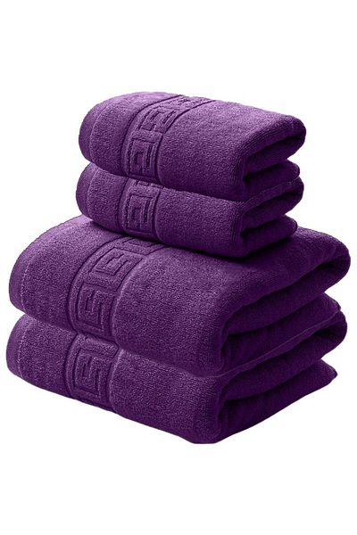 NufJoy Set 4 Prosoape 100 % Bumbac, 500 g/m², 2 Prosoape de baie 70x140 cm si 2 Prosoape de maini 50x90 cm