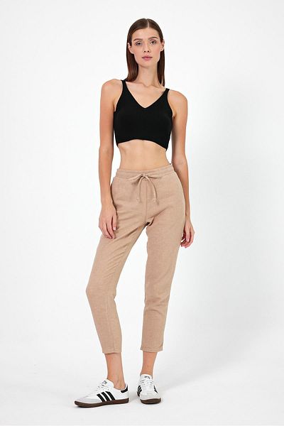 VENA Top tricotaj pentru femei Clara Black Crop