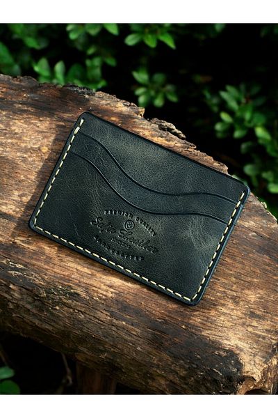 Kalkan deri Handmade Italian Leather 5 Compartment Card Holder – Organic Stitched – Minimal Design Wallet