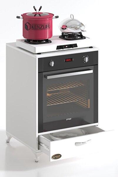 Kenzlife Ankastre Modülü Kabini Azot Byz Fırın Ocak Dolabı Çekmeceli Ayaklı Sabit Tabla