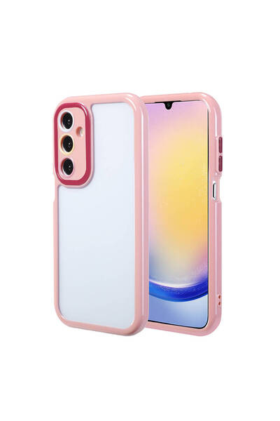 System Com حافظة لهاتف Galaxy A25 مع حماية للكاميرا وتصميم ملون للحواف والإطا...