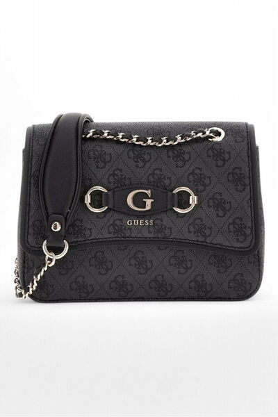 Guess IZZY CONVERTIBLE XBODY FLAP Dámská antracitová taška přes rameno HWSG8654190-CLO