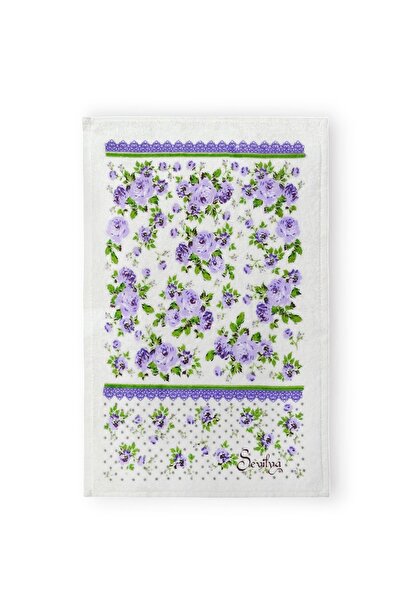 sevilya 4 Pack Printed White Kitchen Towel Model