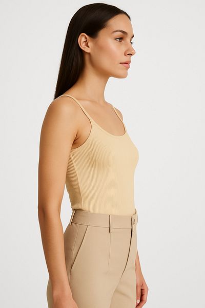 HNX Skin Cotton Thin Strap Ribbed Women's Athlete