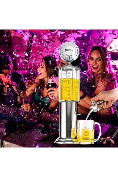 zola Drinks dispenser with hose, Zola®, plastic, 950 ml, 48x14 cm, silver