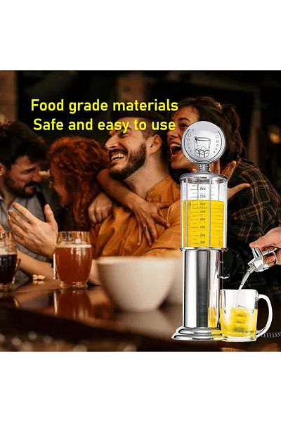 zola Drinks dispenser with hose, Zola®, plastic, 950 ml, 48x14 cm, silver