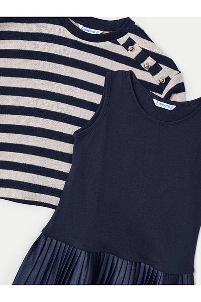 MAYORAL Girl's Sweater and Dress Set 4932 Navy Blue