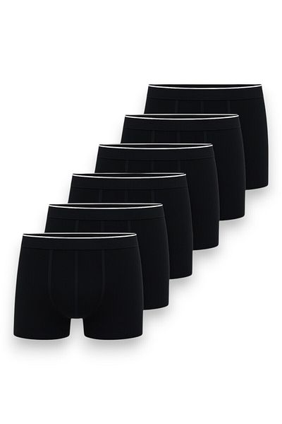 LAUMA Μαύρα ανδρικά εσώρουχα Boxer 6 Pack Stretchy Cotton Lycra Comfort