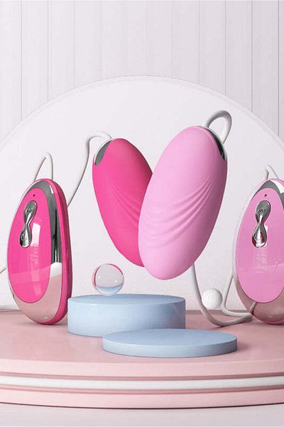 WildFashion Vibrator tip Ou cu telecomanda pe cablu pentru stimulare vaginala, Negru TOY311-1