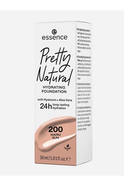 Essence Pretty Natural Hydrating Foundation 200 Warm Sun, 30ml