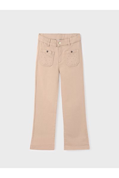 MAYORAL Girl's Cloth Pants 7504 Beige