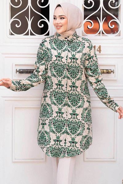 N.S NEVA STYLE Green Comfort Tunic 11737Y