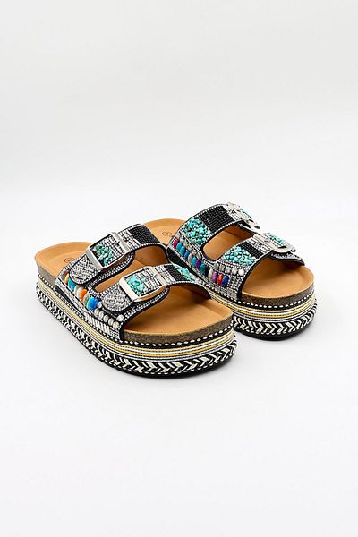 KRISTE BELL Imported Women's Stone Slippers Kb0000-000 Black