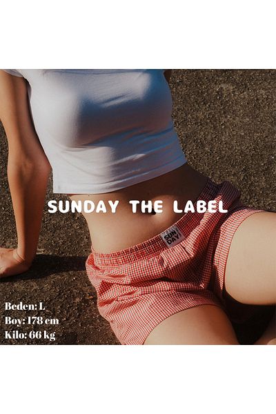 SUNDAY THE LABEL شورت بوكسر أحمر